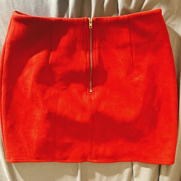 Red Mini Skirt - Picture 2 of 3